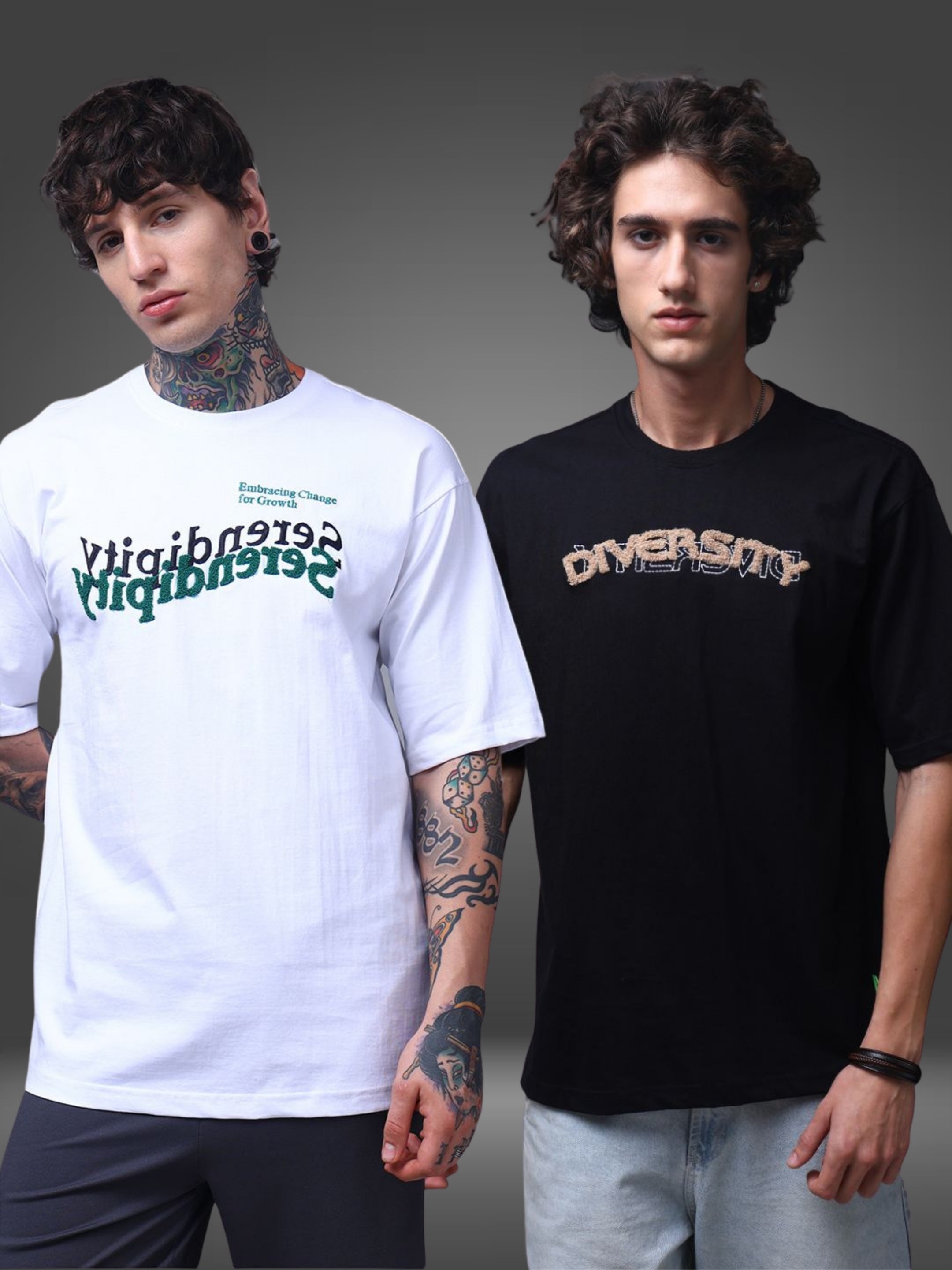 Men's Oversized Pack of 2 tshirts