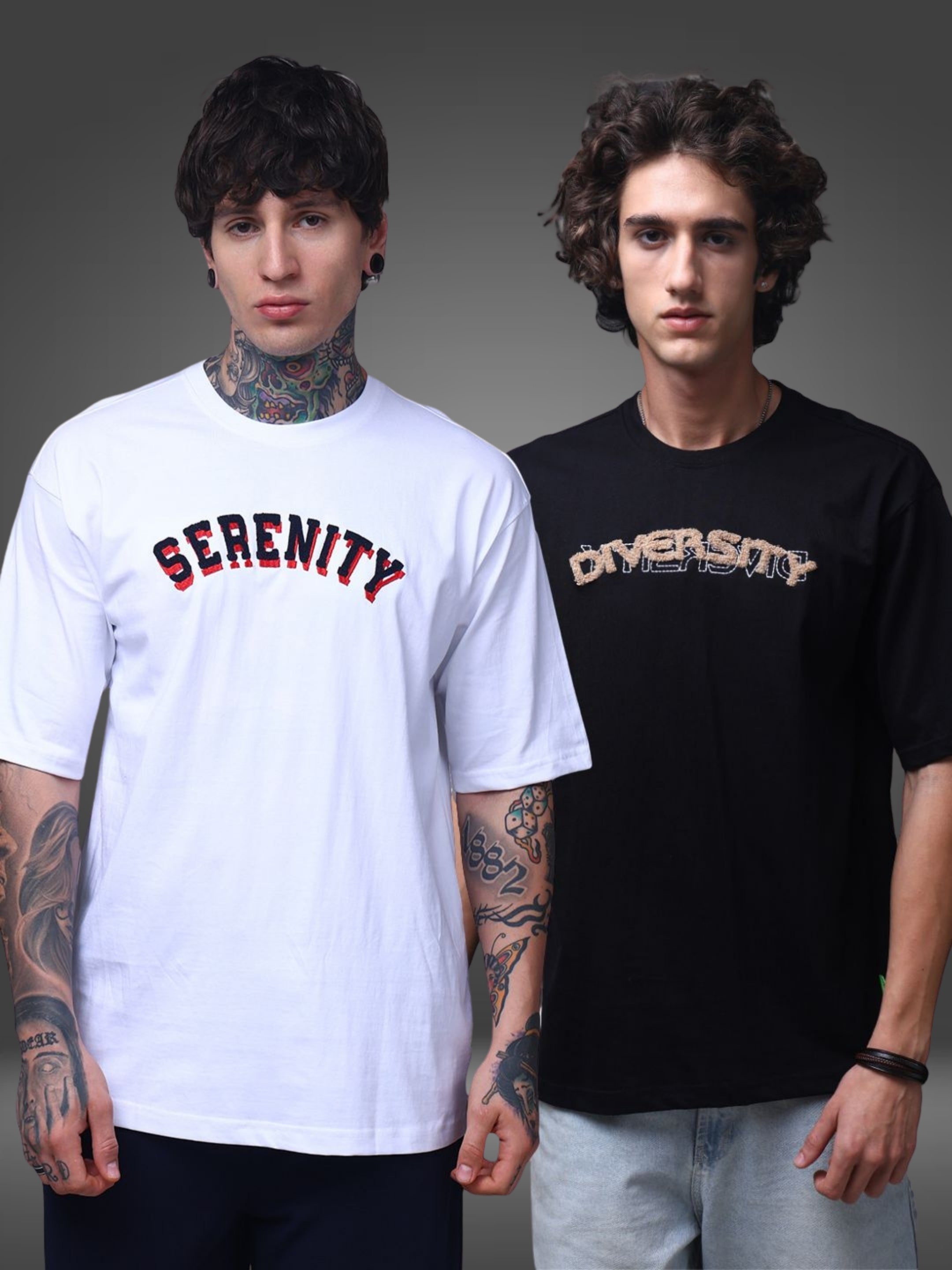 Men's Oversized Pack of 2 tshirts