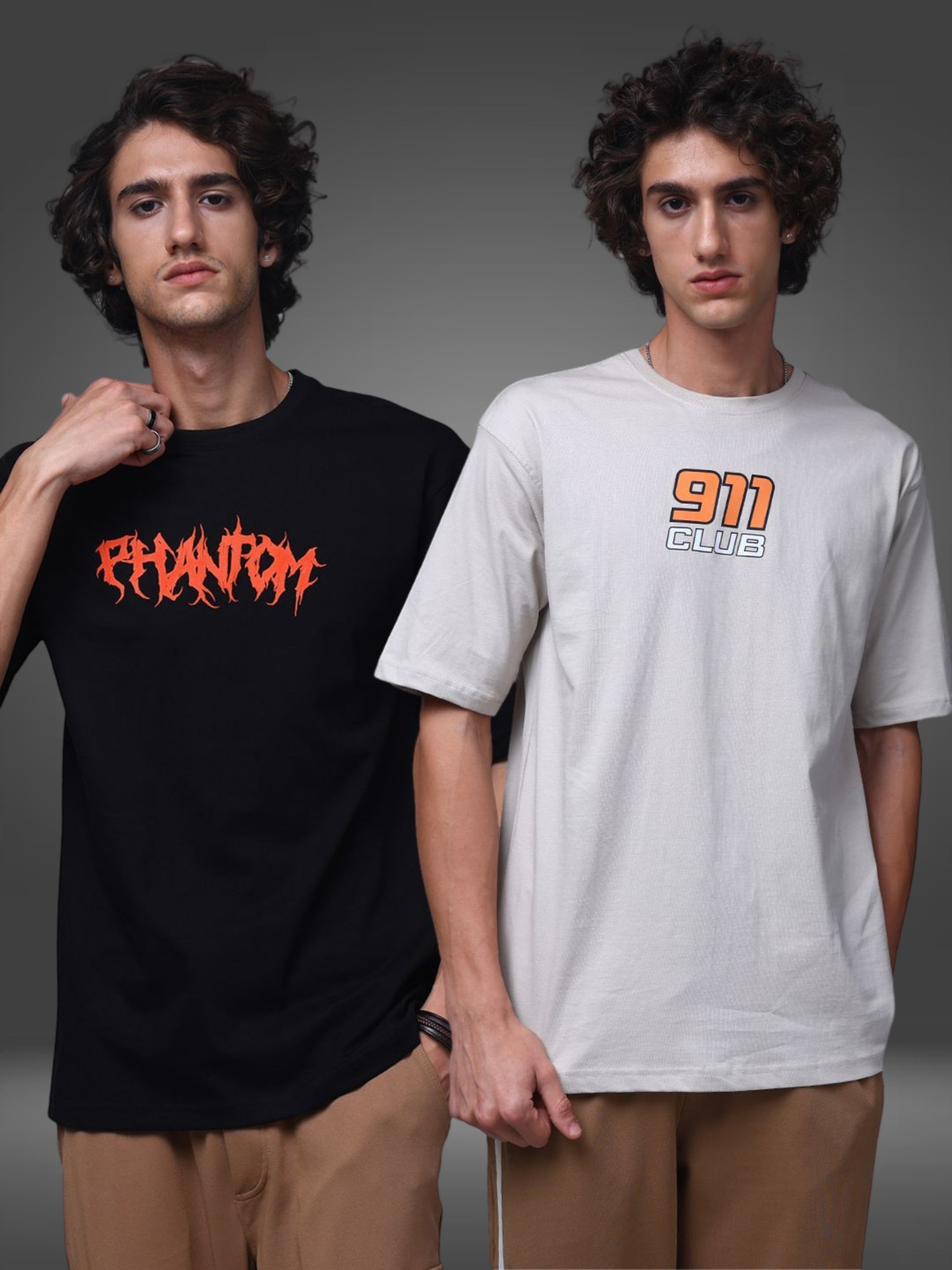 Men's Oversized Pack of 2 tshirts