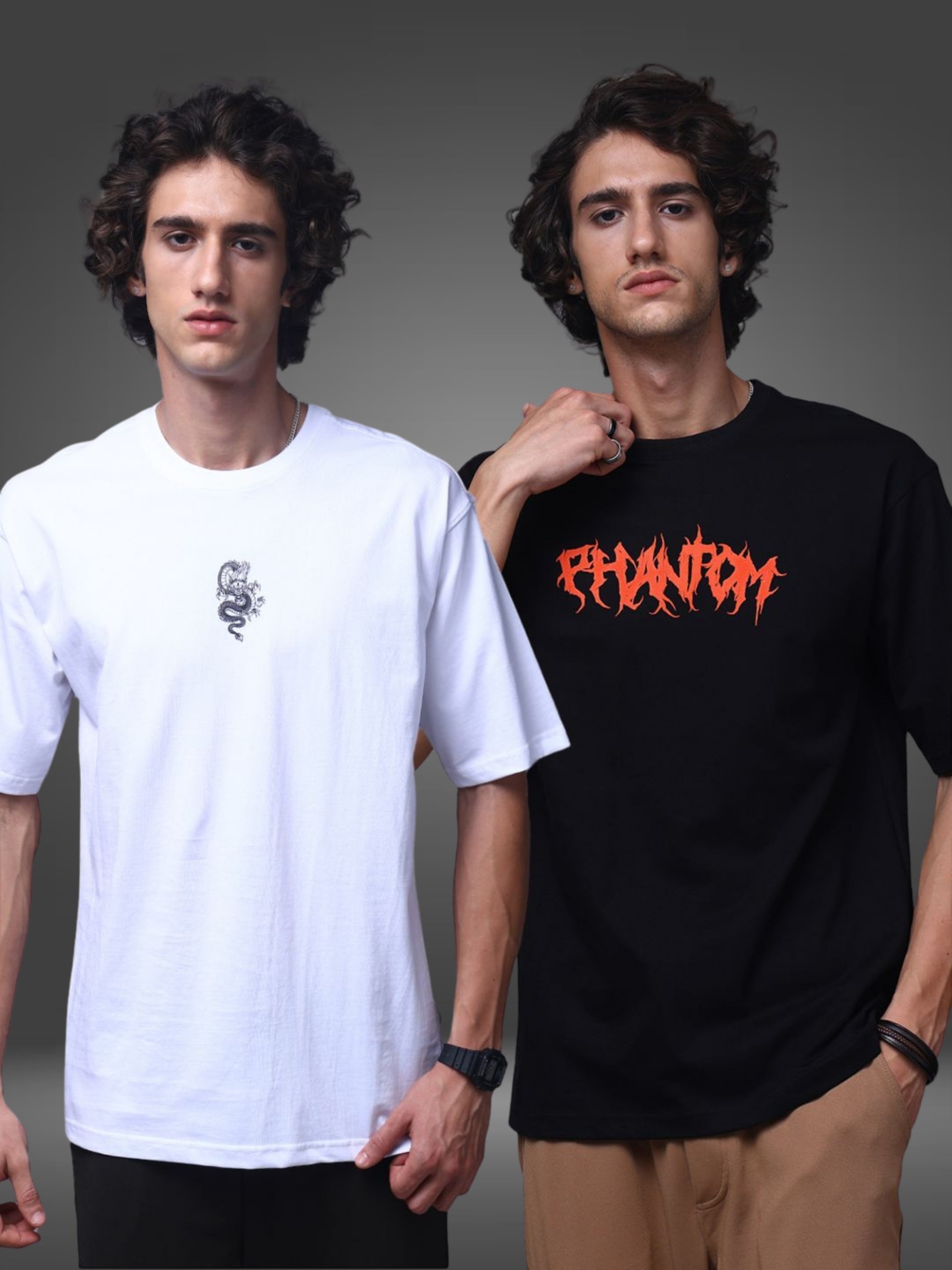 Men's Oversized Pack of 2 tshirts