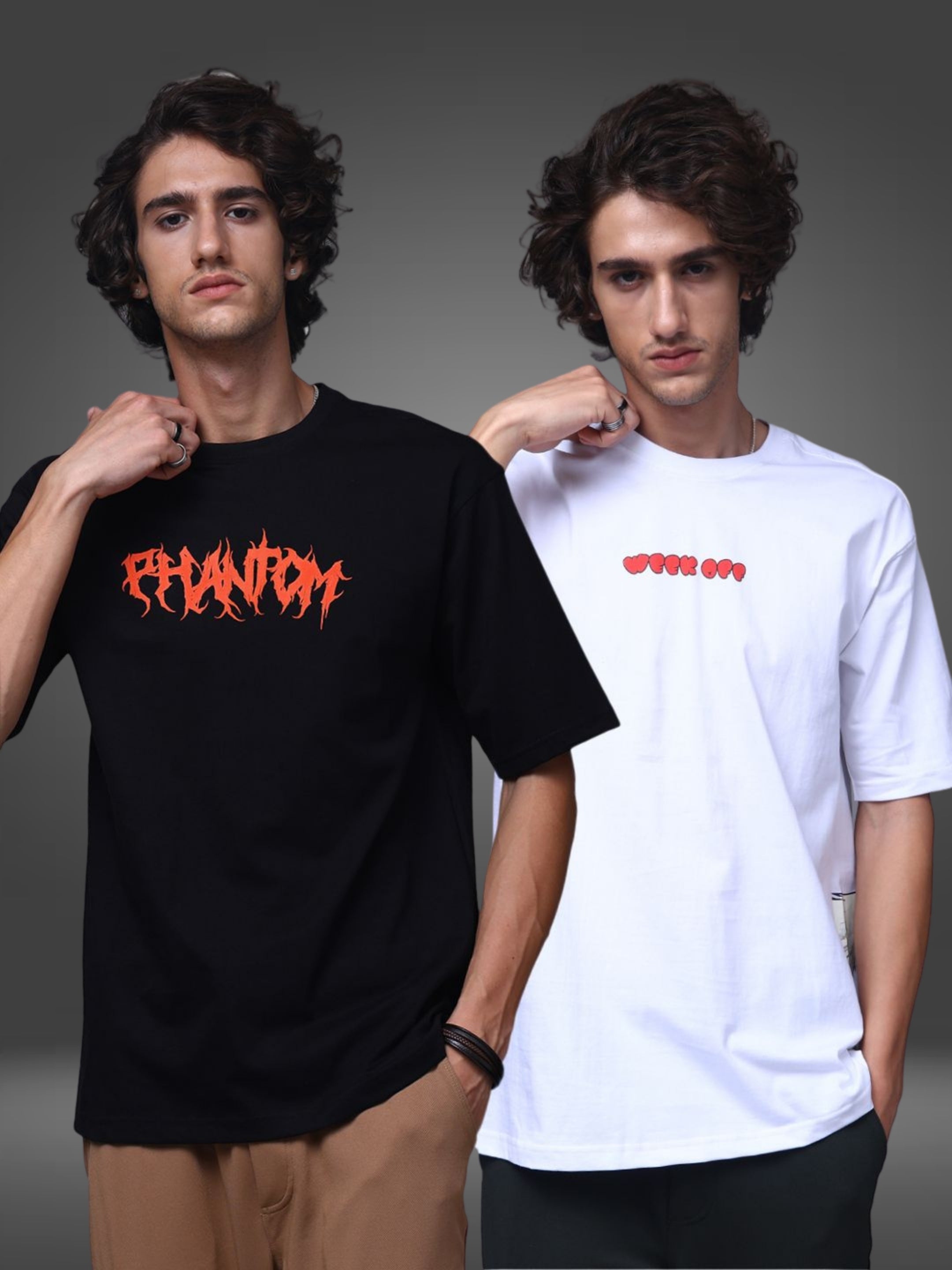 Men's Oversized Pack of 2 tshirts