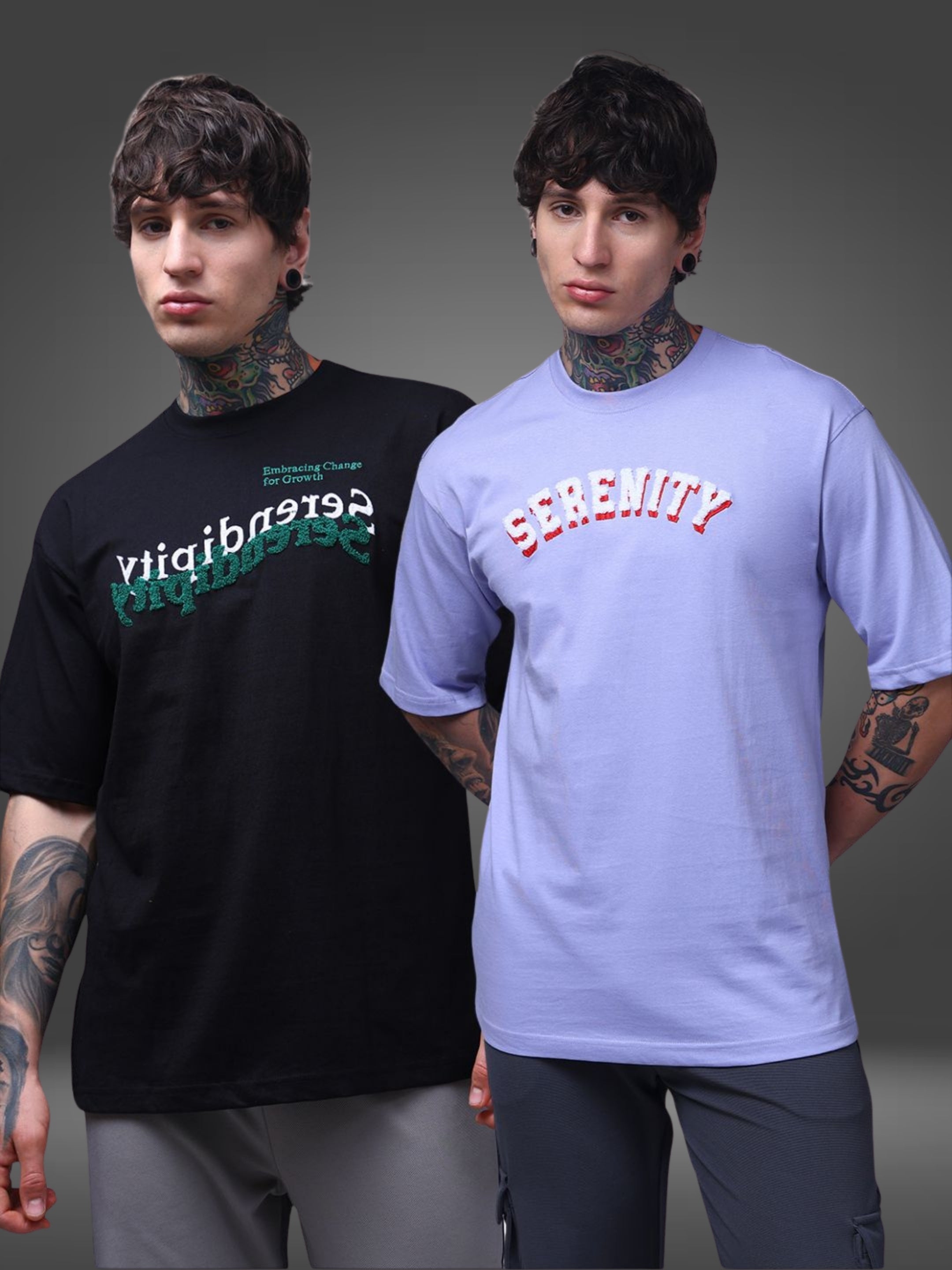 Men's Oversized Pack of 2 tshirts