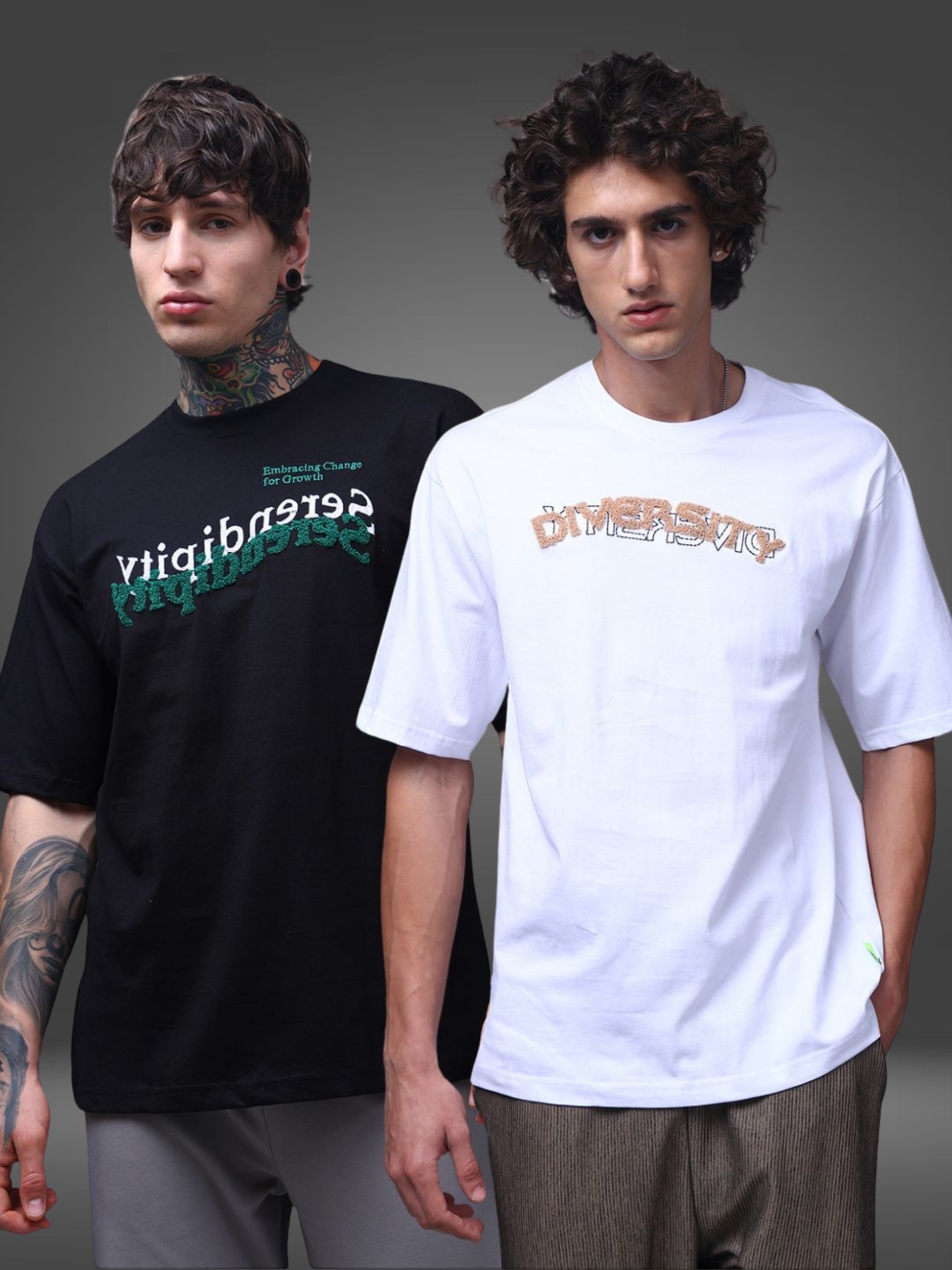 Men's Oversized Pack of 2 tshirts