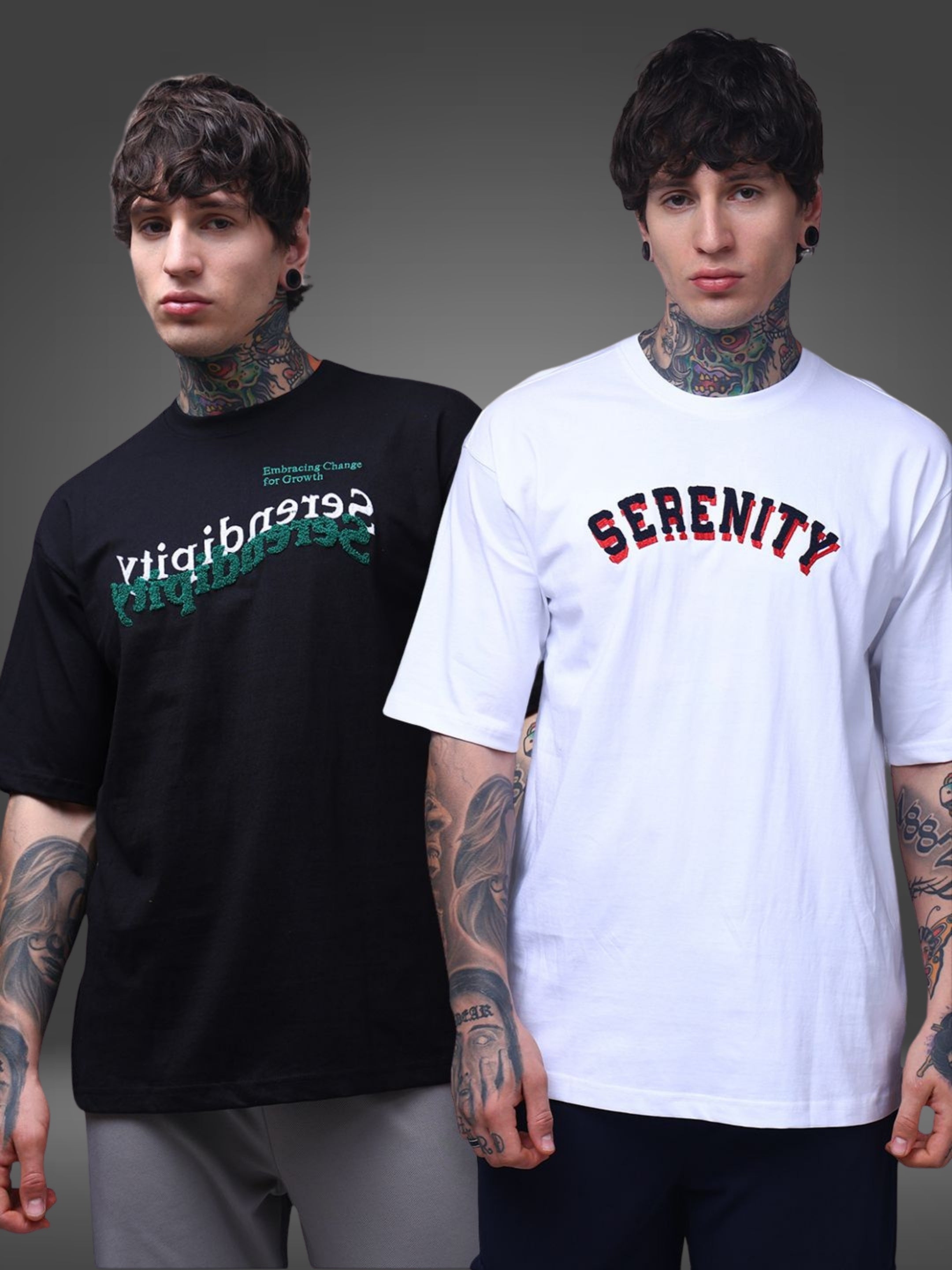 Men's Oversized Pack of 2 tshirts