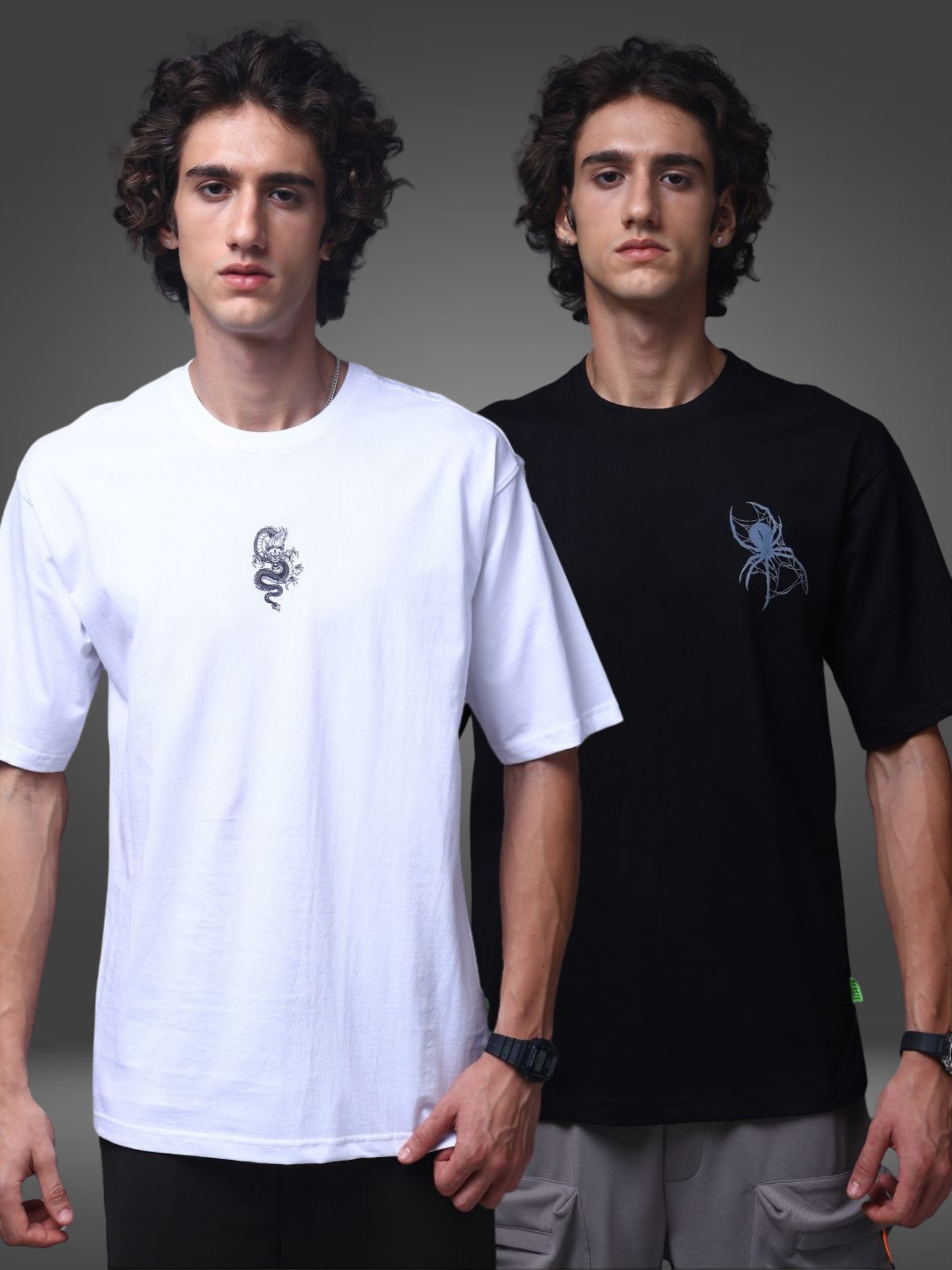 Men's Oversized Pack of 2 tshirts
