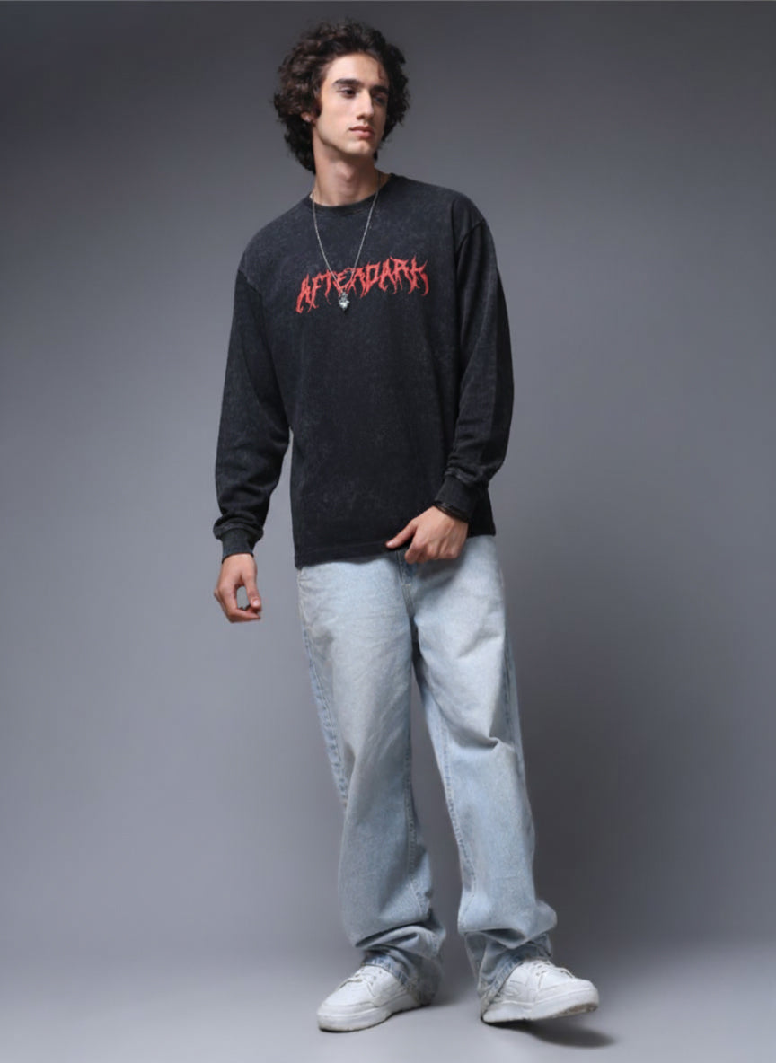 Men's Acidwashed Streetwear T-shirt