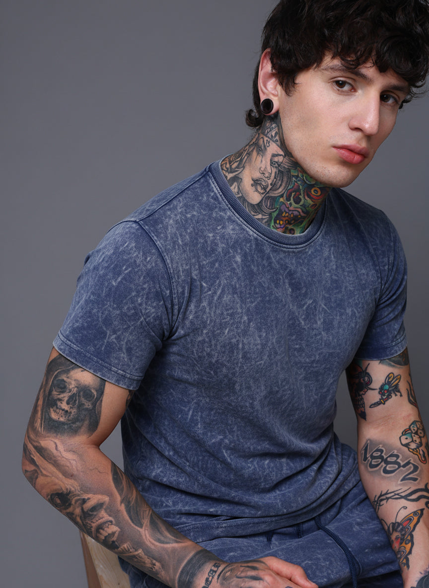 Men's Acidwashed Blue Cords