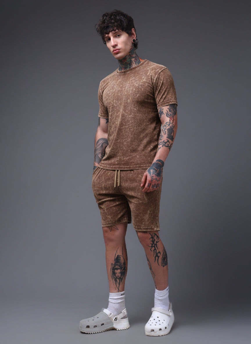 Men's Acidwashed Brown Cords