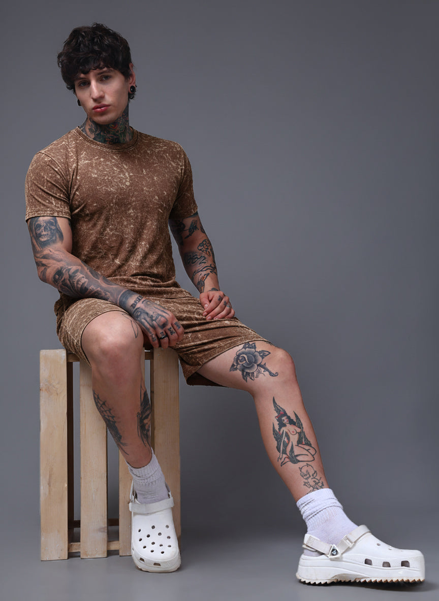 Men's Acidwashed Brown Cords