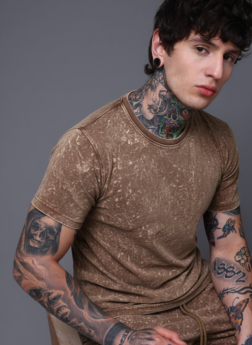 Men's Acidwashed Brown Cords