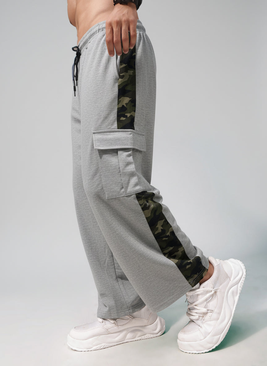 Mens Loose Fit Grey Trackpant