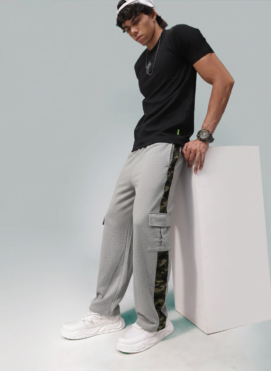 Mens Loose Fit Grey Trackpant