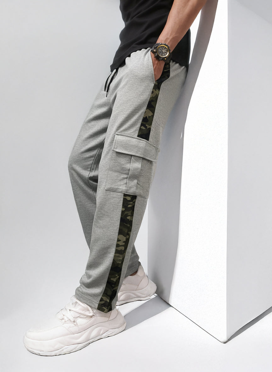 Mens Loose Fit Grey Trackpant