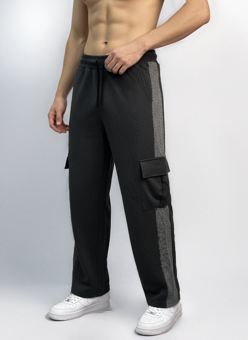 Mens Loose Fit Black Trackpant