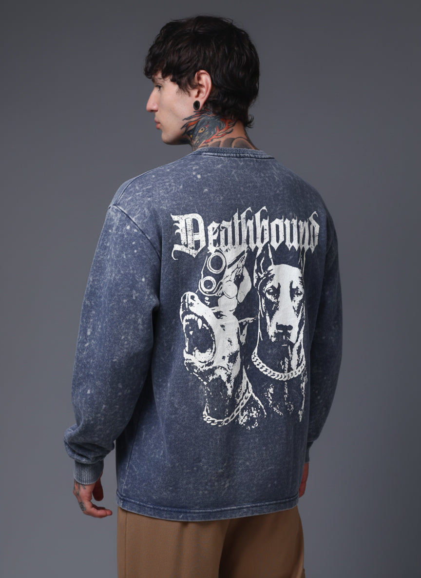 Men's Acidwashed Full Sleeves Streetwear T-shirt