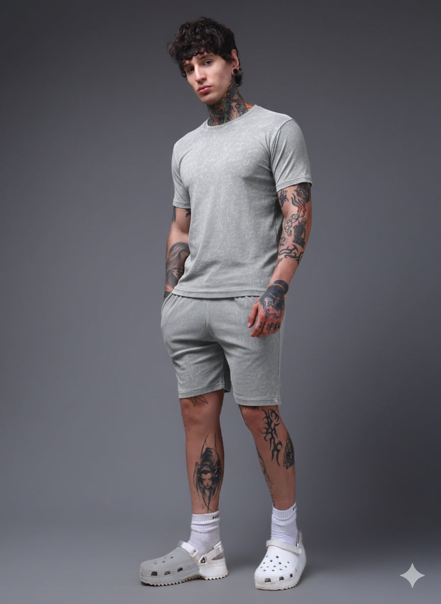 Men's Acidwashed Light Grey Cords