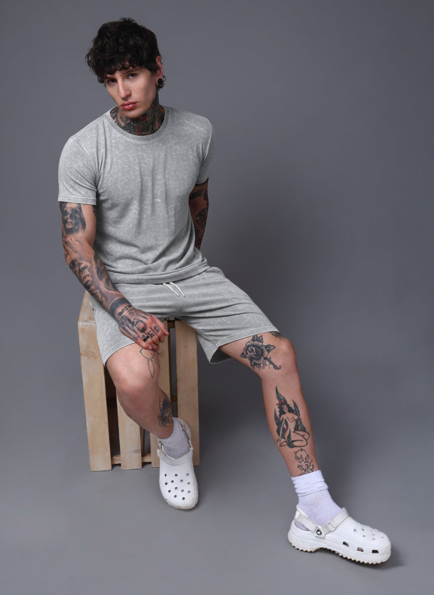 Men's Acidwashed Light Grey Cords