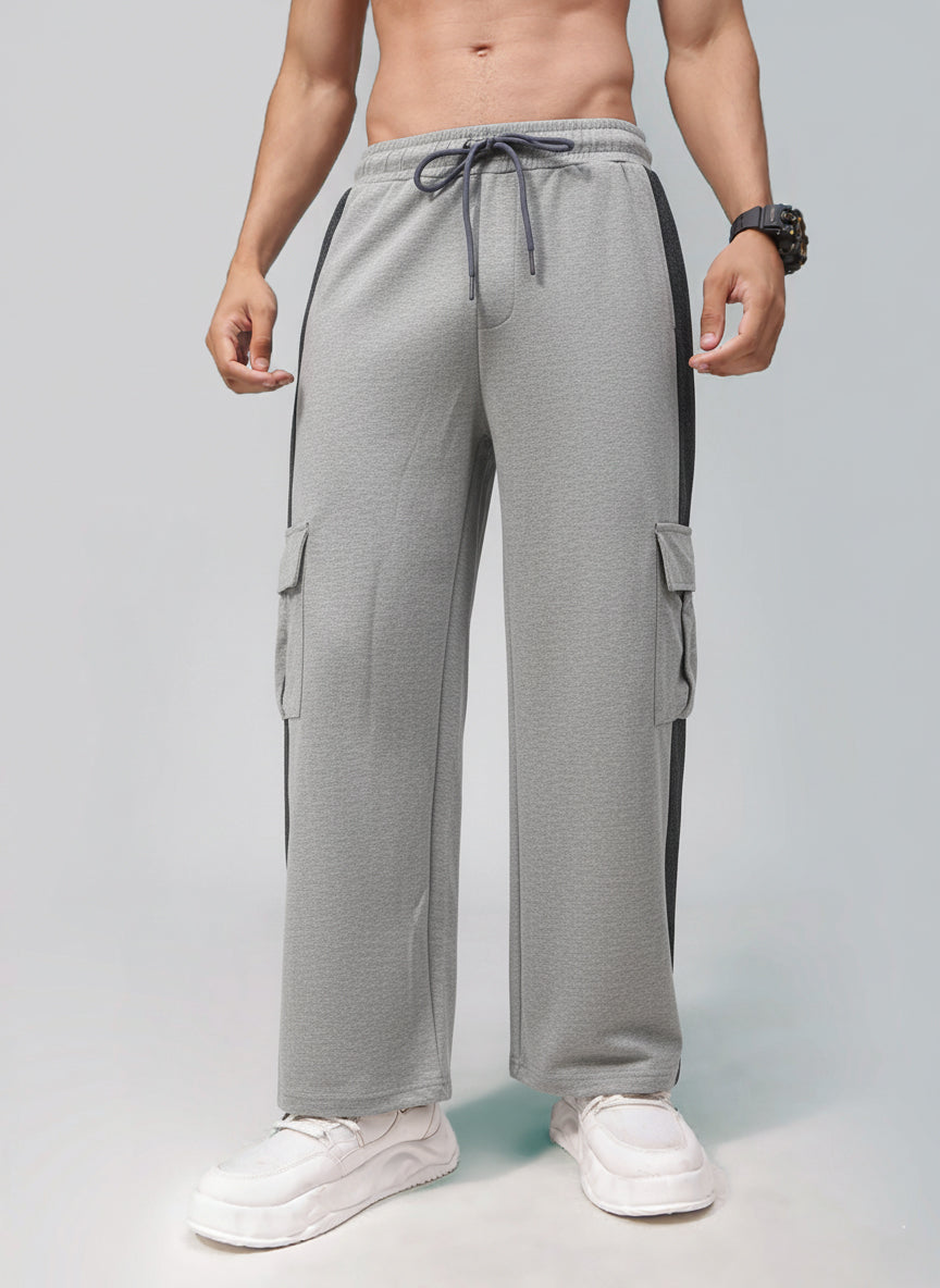 Mens Loose Fit Grey Trackpant