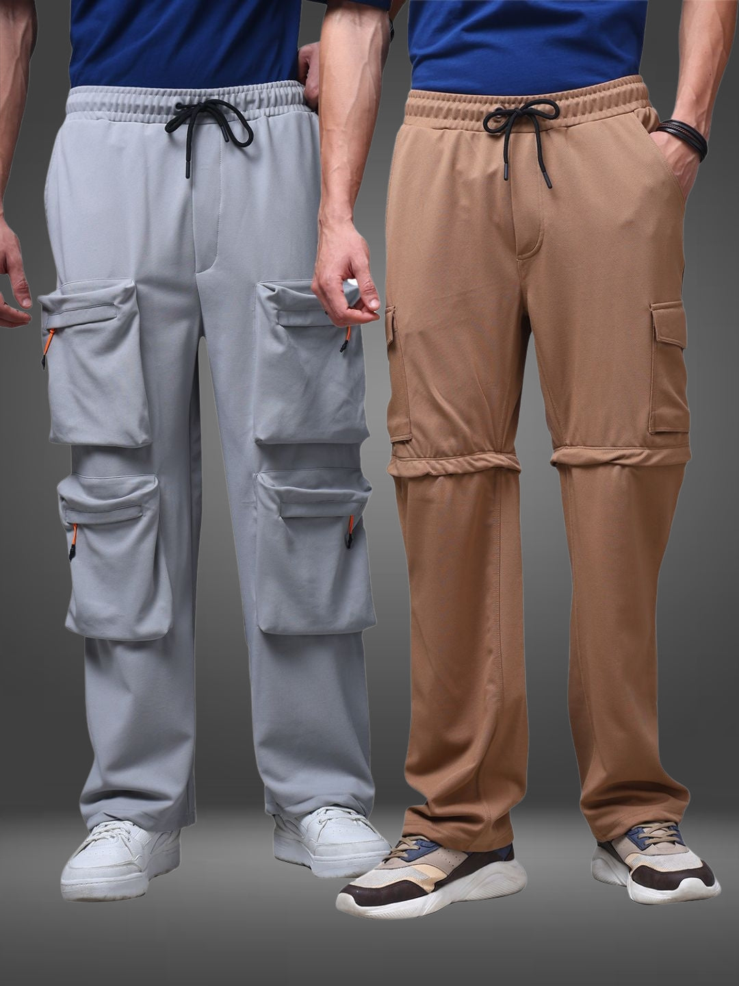 Men's Loose Fit Pack of 2 Trackpants