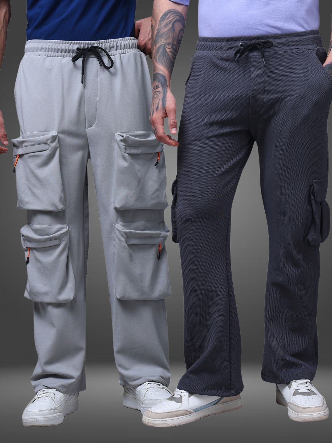 Men's Loose Fit Pack of 2 Trackpants