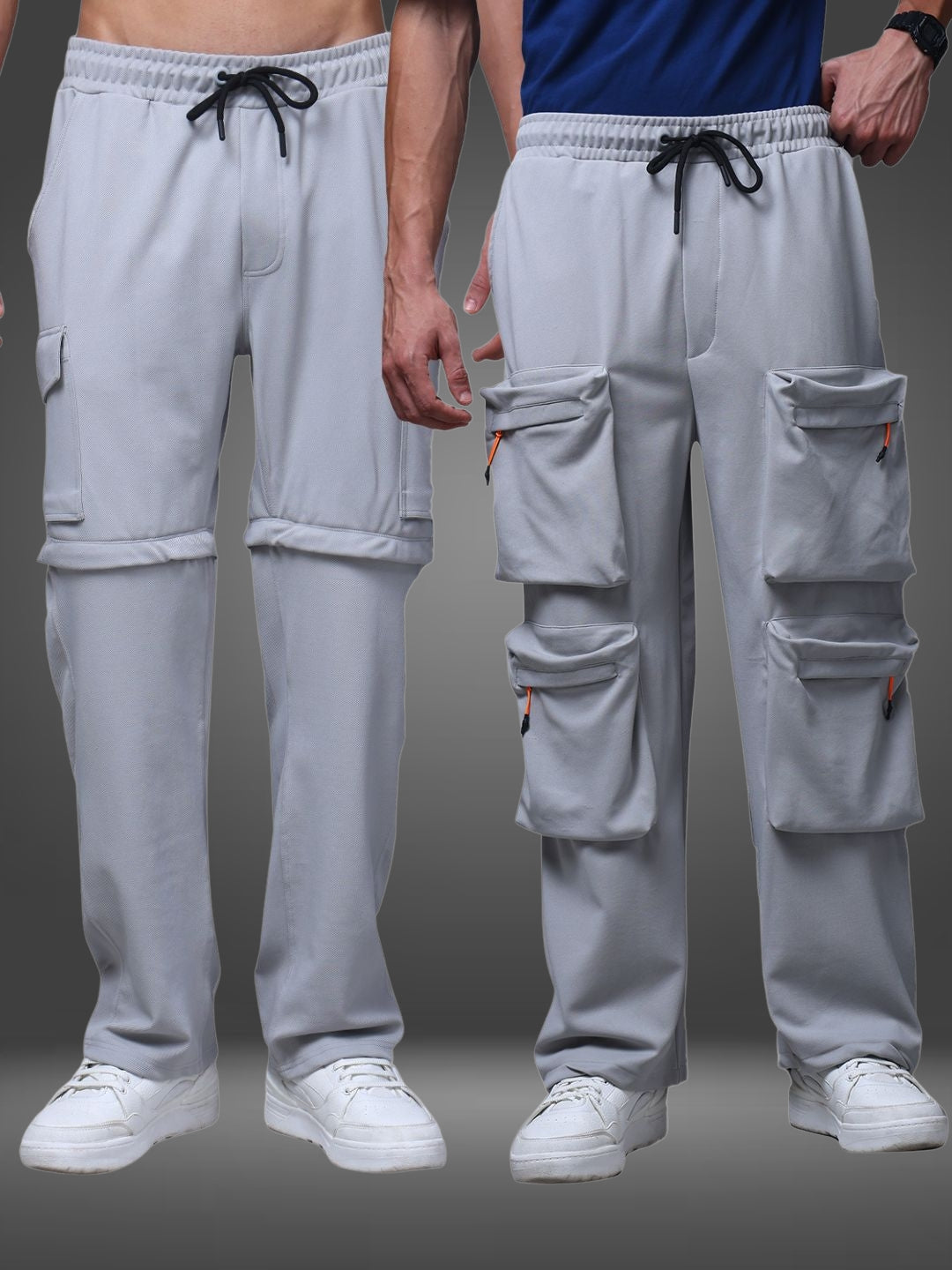 Men's Straight Fit Pack of 2 Trackpants