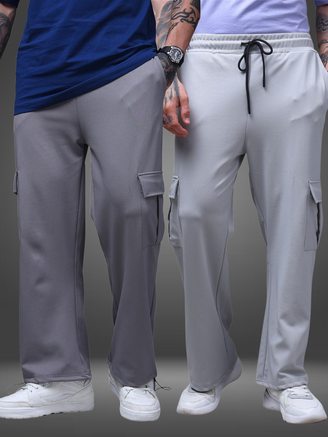 Men's Loose Fit Pack of 2 Trackpants