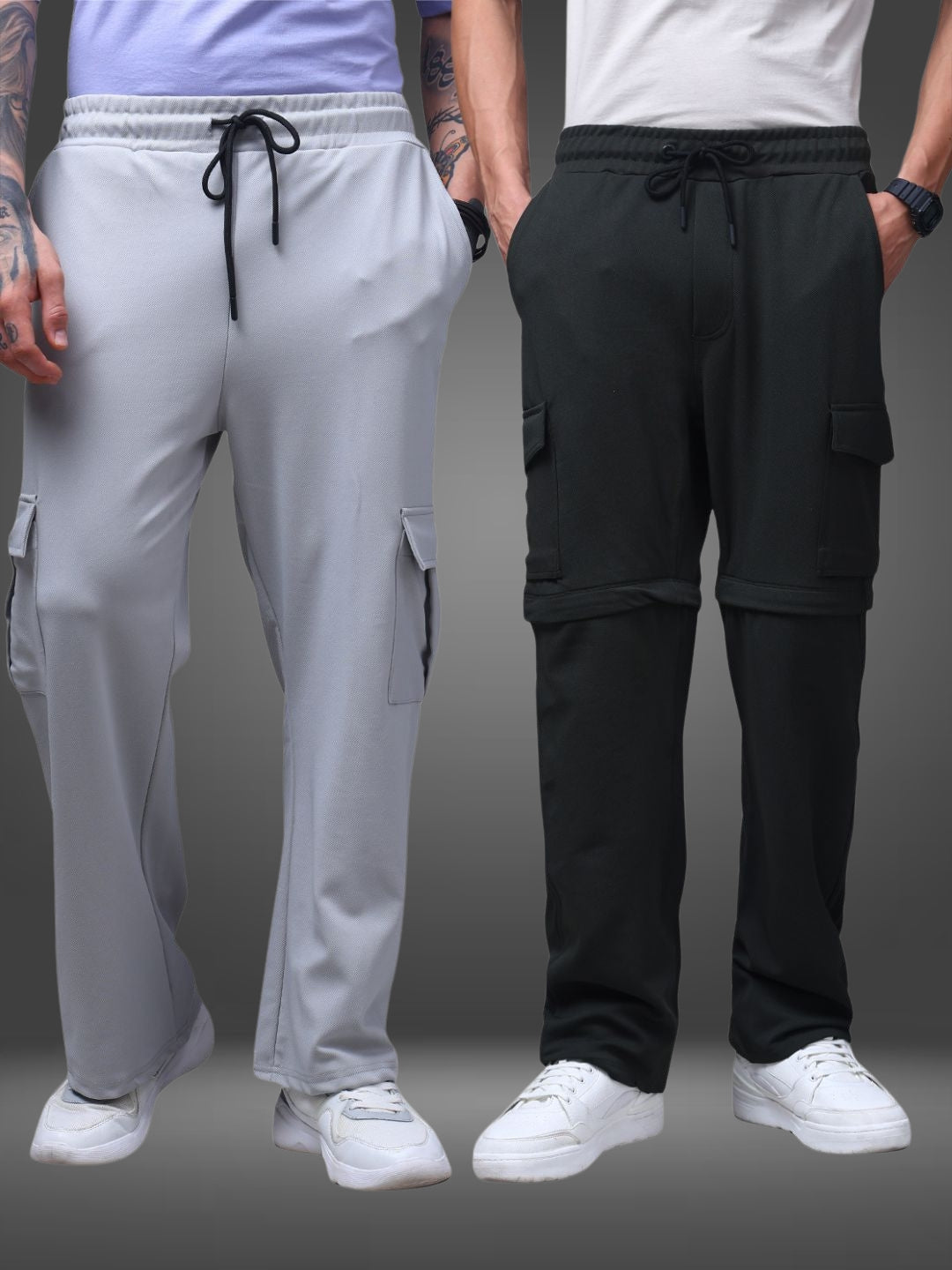 Men's Loose Fit Pack of 2 Trackpants