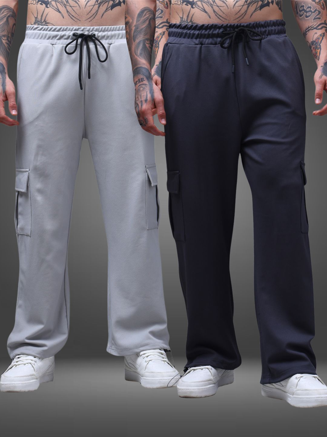 Men's Loose Fit Pack of 2 Trackpants