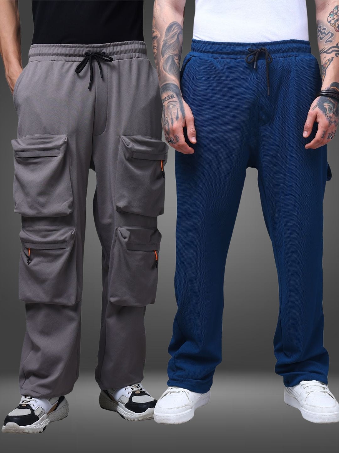 Men's Loose Fit Pack of 2 Trackpants