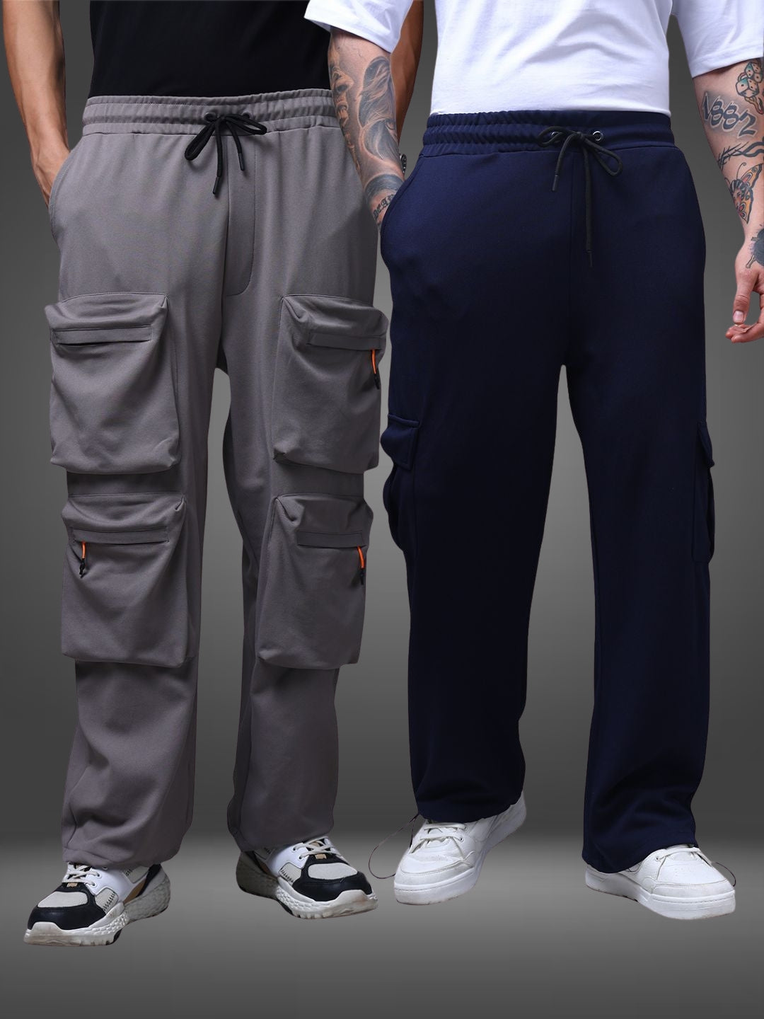 Men's Loose Fit Pack of 2 Trackpants