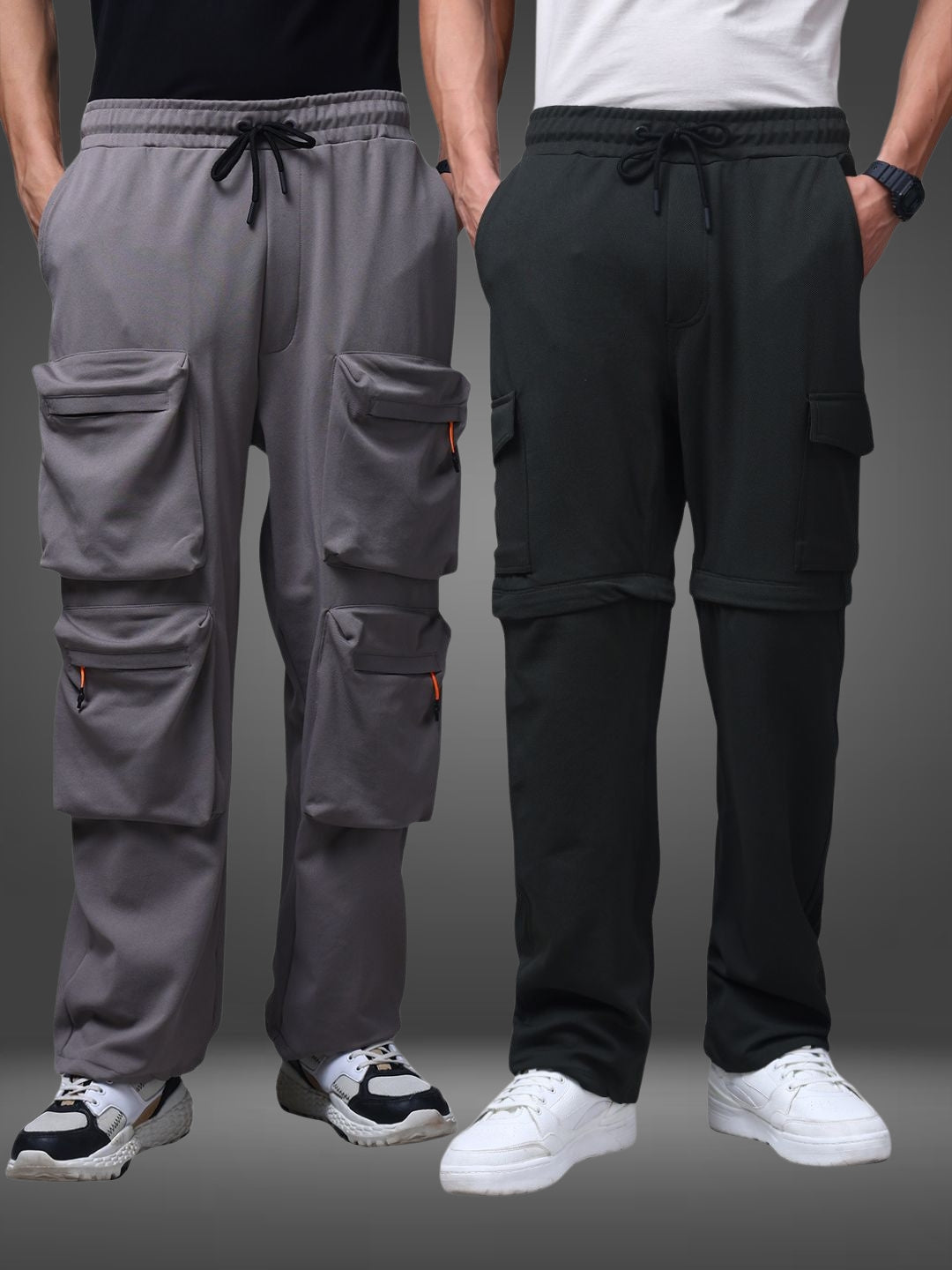 Men's Loose Fit Pack of 2 Trackpants