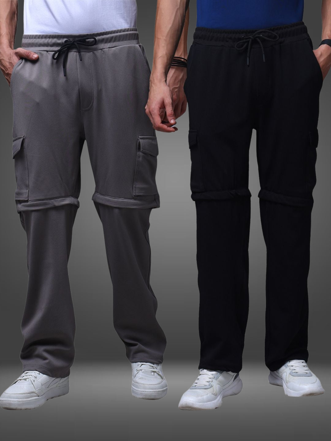 Men's Straight Fit Pack of 2 Trackpants
