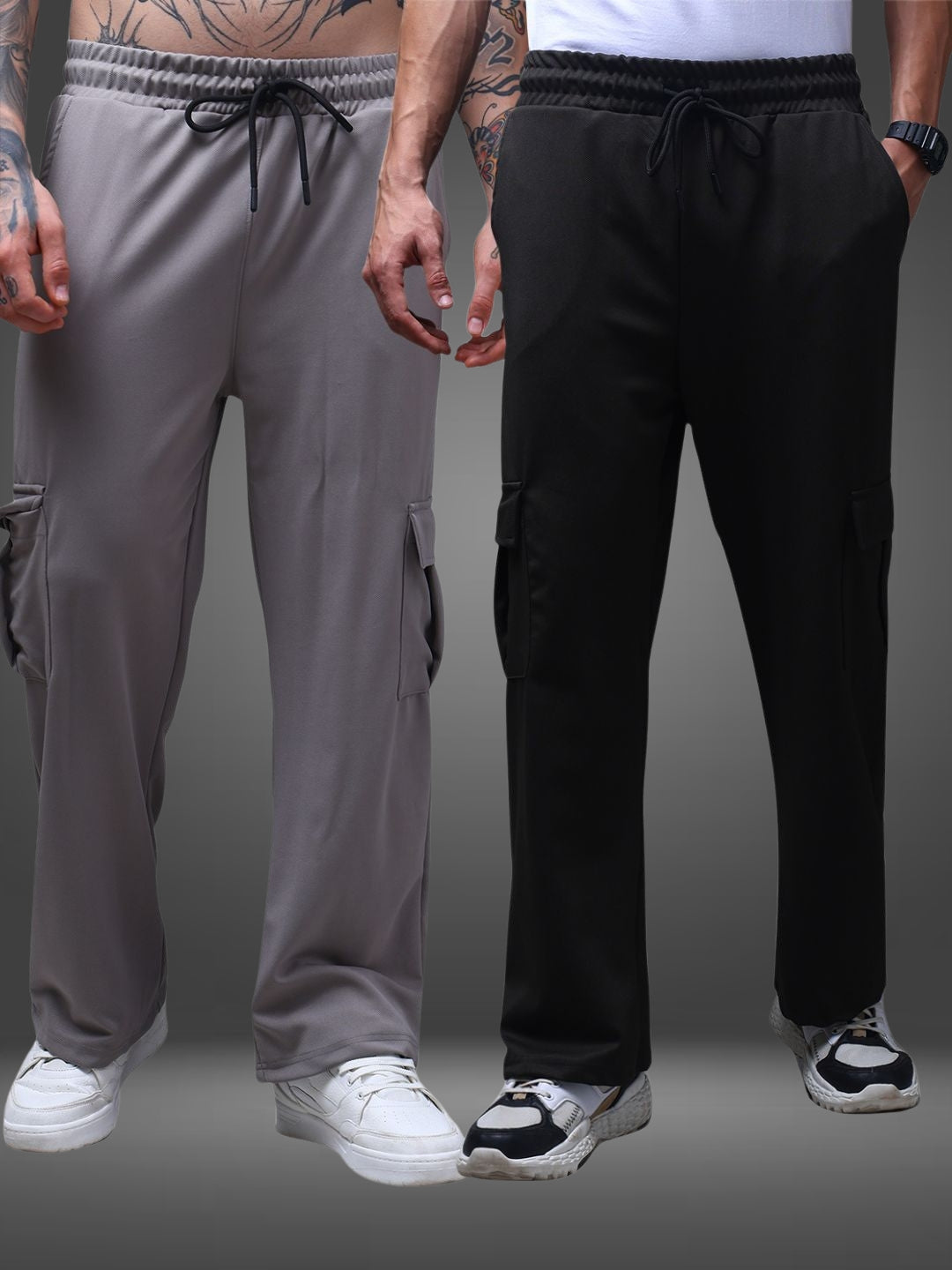 Men's Loose Fit Pack of 2 Trackpants
