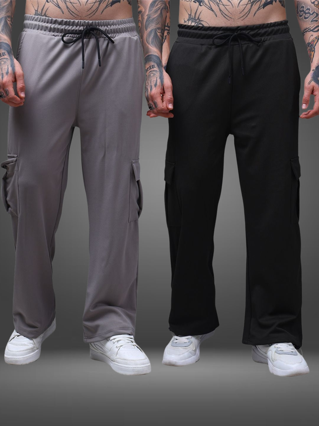 Men's Loose Fit Pack of 2 Trackpants