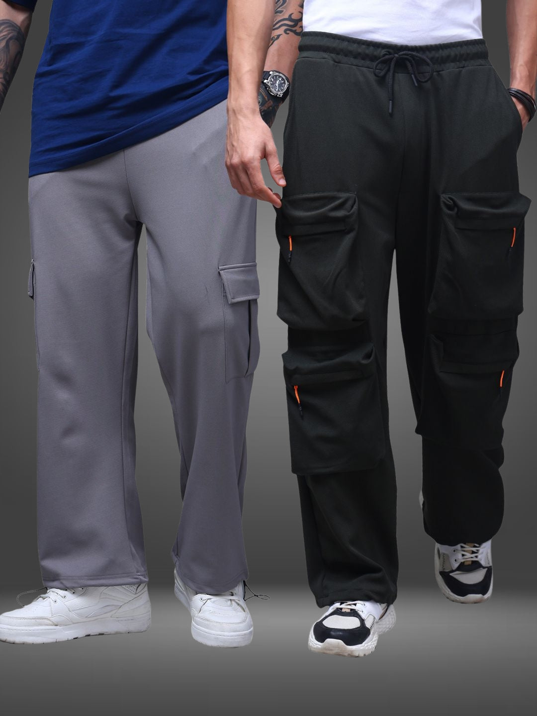 Men's Loose Fit Pack of 2 Trackpants