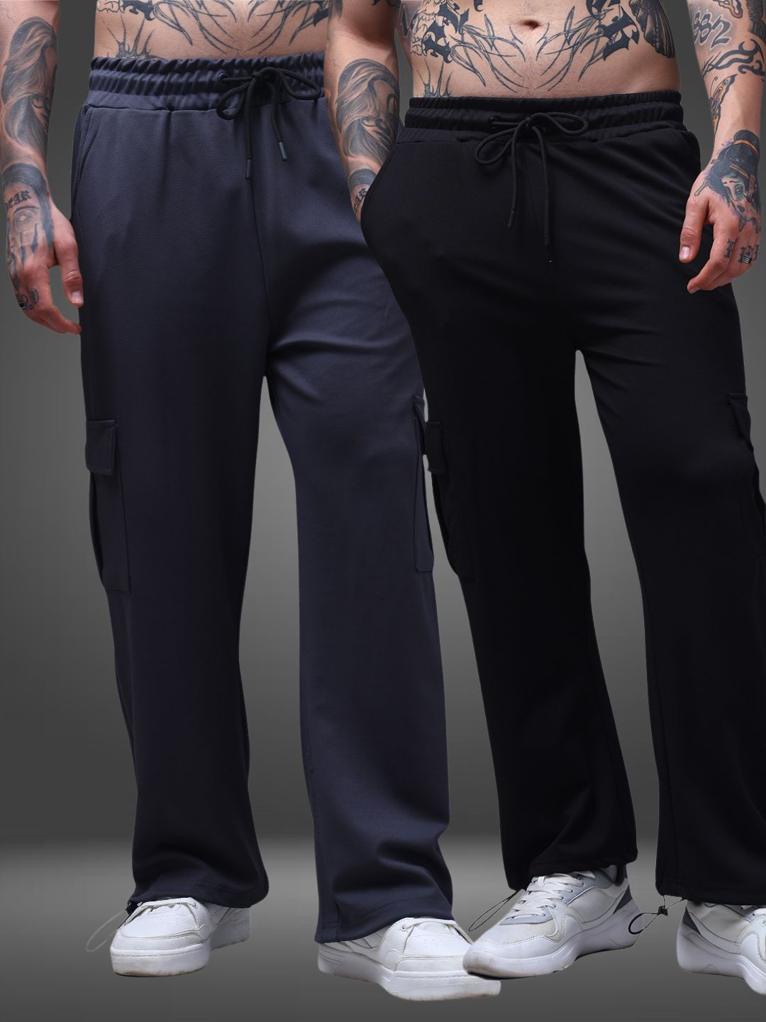 Men's Loose Fit Pack of 2 Trackpants