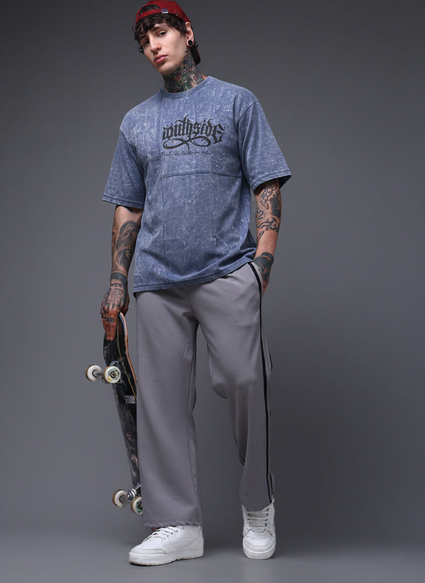 Men's Acidwashed Streetwear T-shirt