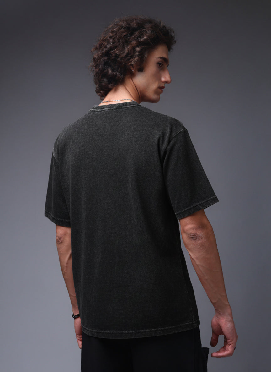 Men's Acidwashed Streetwear T-shirt