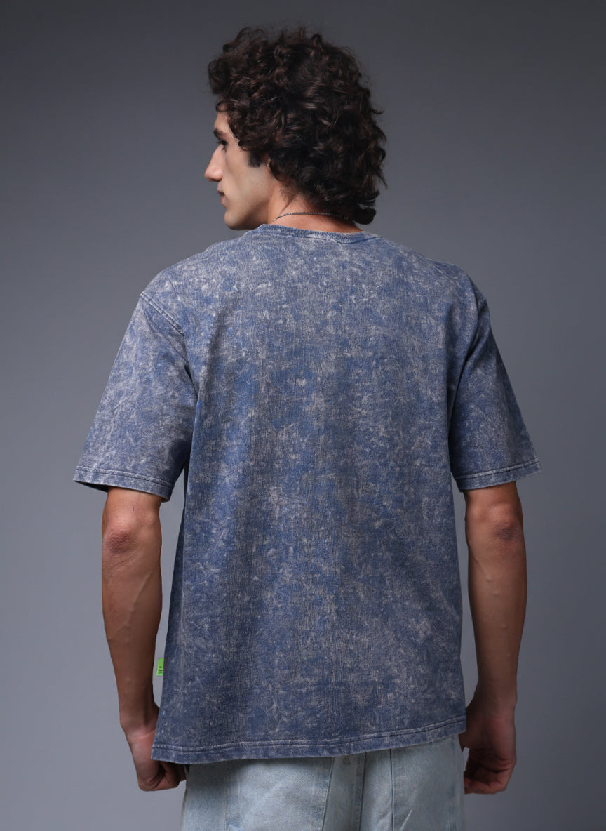 Men's Acidwashed  Streetwear T-shirt