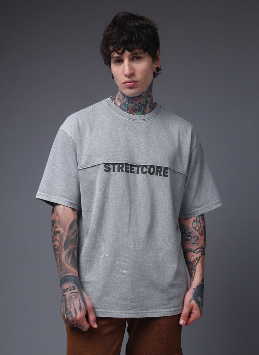 Men's Acidwashed Streetwear T-shirt