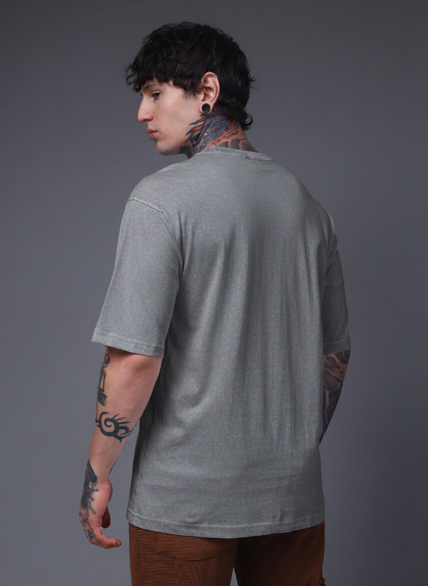 Men's Acidwashed Streetwear T-shirt