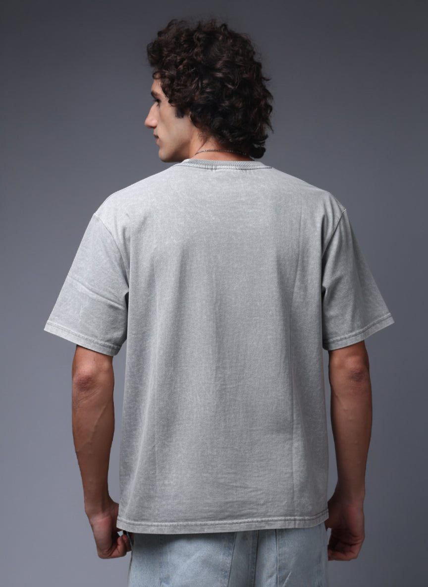 Men's Acidwashed Streetwear T-shirt
