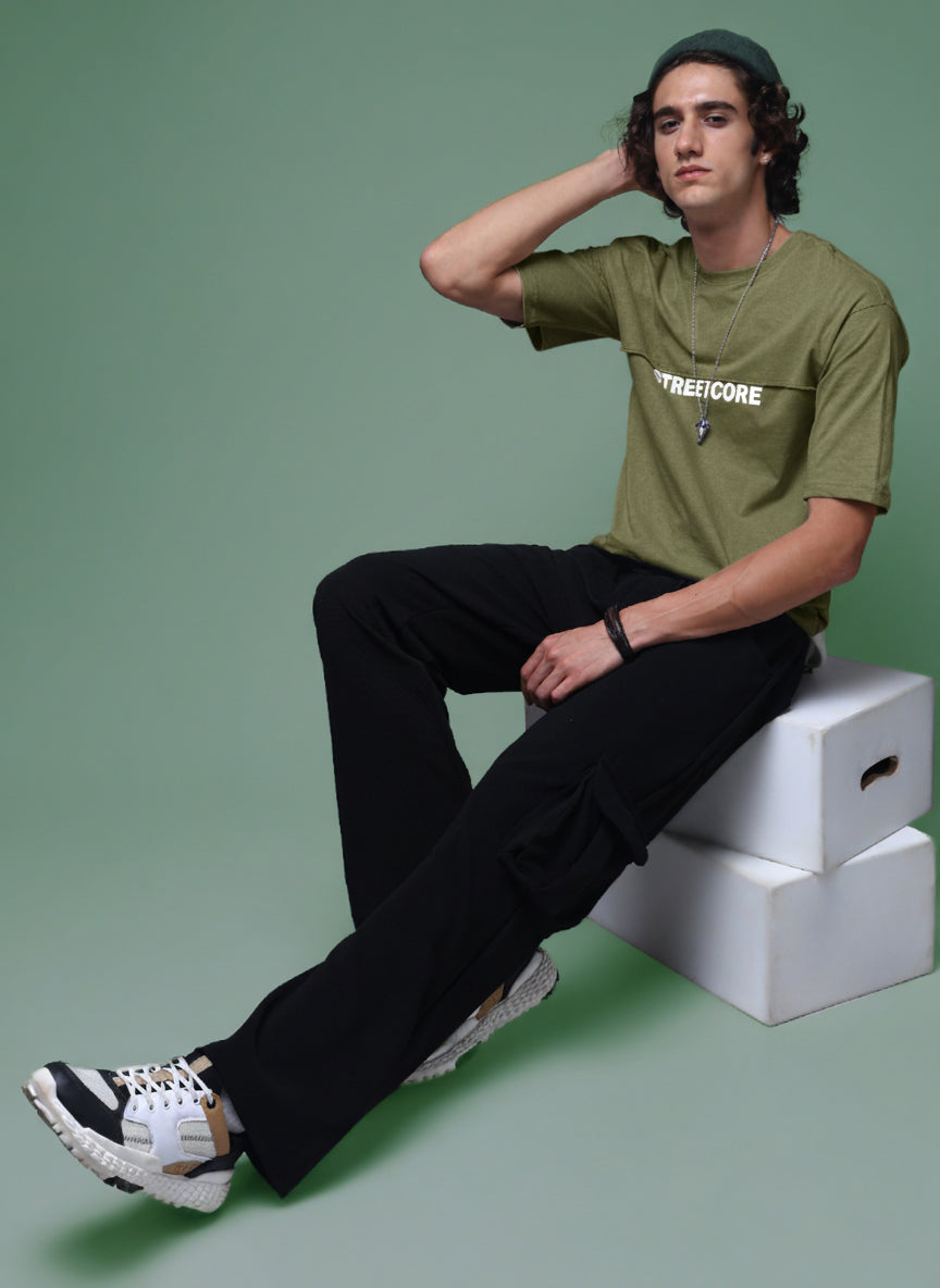 Men's Acidwashed Streetwear T-shirt