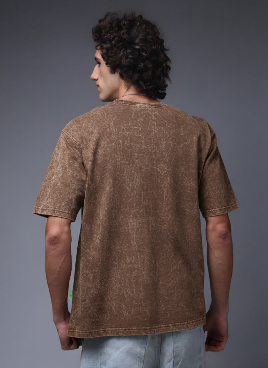 Men's Acidwashed Streetwear T-shirt