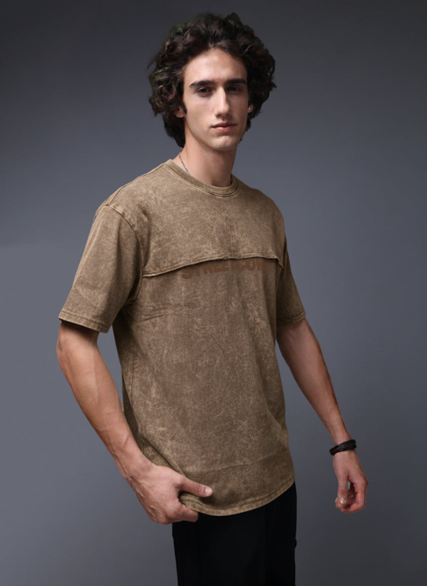 Men's Acidwashed Streetwear T-shirt